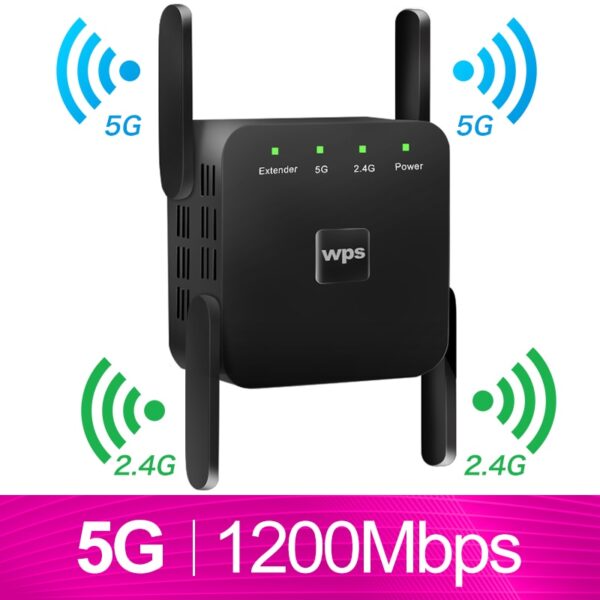5G Wifi Repeater 5Ghz WiFi Extender 5 Ghz WiFi Router Amplifier Wi Fi Booster 2.4G 5G Wi-Fi Repeater Long Range Signal Repiter