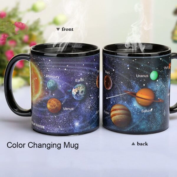 Newest Style Ceramic Cups Changing Color Mug Milk Coffee Mugs Friends Gifts Student Breakfast Cup Star Solar System Mugs