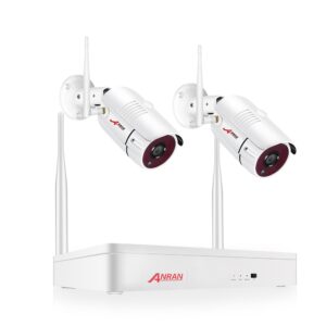 ANRAN Wireless 2MP CCTV Wireless System NVR Kit Outdoor P2P Wifi IP Security Camera Set Video Surveillance Kit Night Vision