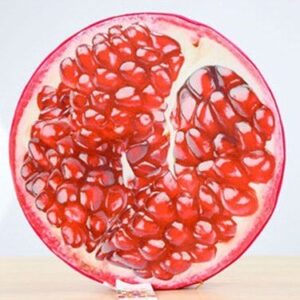 Round Shape 38x7cm Fruit Wood Printed Seat Cushon Foam Inner Wood Shaping Cushion Pillow Soft Health Care Sofa Cushion Filling