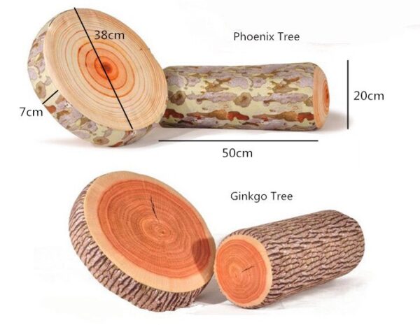 Round Shape 38x7cm Fruit Wood Printed Seat Cushon Foam Inner Wood Shaping Cushion Pillow Soft Health Care Sofa Cushion Filling