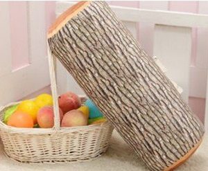 Round Shape 38x7cm Fruit Wood Printed Seat Cushon Foam Inner Wood Shaping Cushion Pillow Soft Health Care Sofa Cushion Filling
