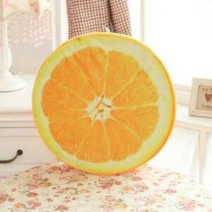 Round Shape 38x7cm Fruit Wood Printed Seat Cushon Foam Inner Wood Shaping Cushion Pillow Soft Health Care Sofa Cushion Filling