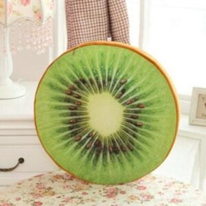 Round Shape 38x7cm Fruit Wood Printed Seat Cushon Foam Inner Wood Shaping Cushion Pillow Soft Health Care Sofa Cushion Filling