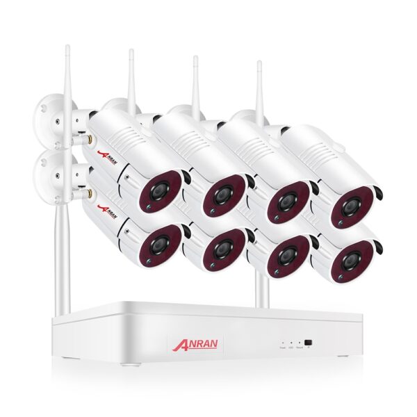 ANRAN Wireless 2MP CCTV Wireless System NVR Kit Outdoor P2P Wifi IP Security Camera Set Video Surveillance Kit Night Vision