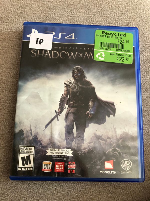 Shadow of Mordor Middle Earth (Sony PlayStation 4, 2014) PS4