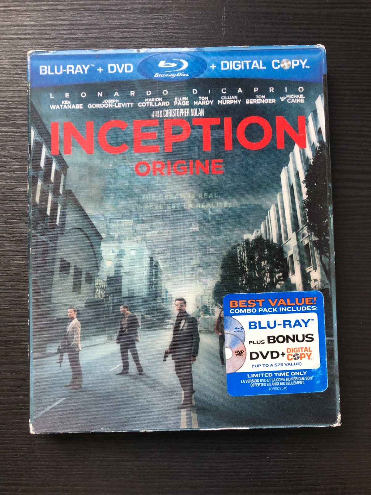 Inception origin (Blu-ray, 2010) Tested and Works
